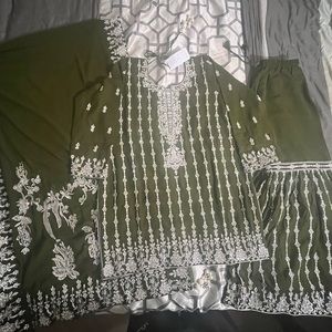 Olive Green Sharara, NWT